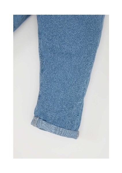 Erkek Bebek Beli Lastikli Jean Pantolon D9591A525SP