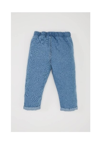 Erkek Bebek Beli Lastikli Jean Pantolon D9591A525SP