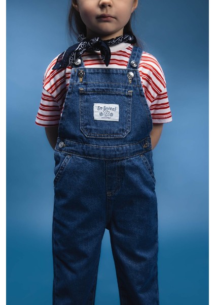 Kız Bebek Jean Salopet Tulum E0441A525SP