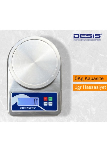 Desis Kfs S1 Paslanmaz Dijital Terazi 5kg / 1gr modelleri