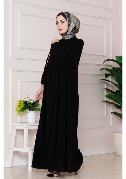 Robalı Azra Elbise-Siyah