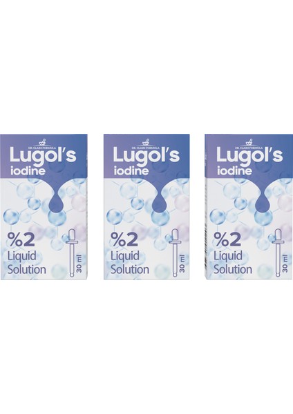 Lugol's Solution Iyot %2 Damla 30 ml - 3 Adet