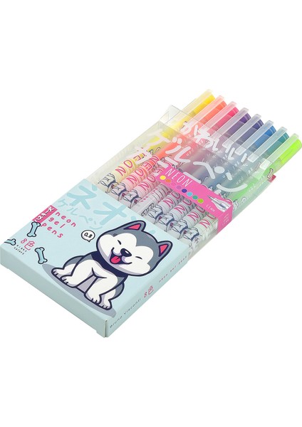 Jel Kalem Seti Neon Animals 0.8 8 Renk