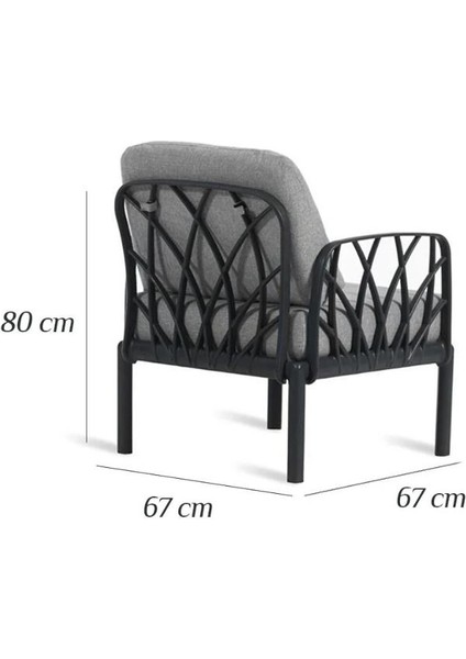 Garda Sofa Set 1+1+Sehpa Gri Minderli fiyatları