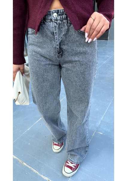 Gri Straight Jean
