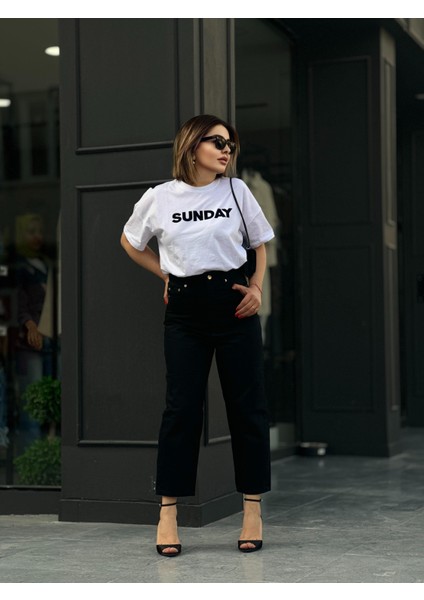 Siyah Ultra Yüksek Bel Slouchy Jean