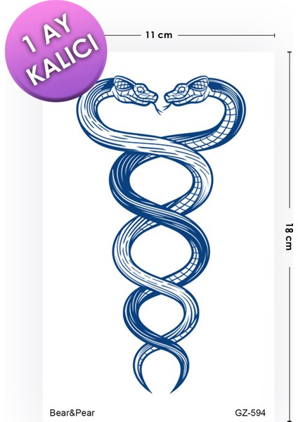 1 Ay Kalıcı Tattoo Yılan Dövmesi Snake Tattoo fiyatları