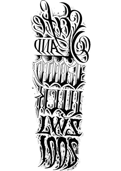 Yazılı Kol Kaplama Geçici Dövme Tattoo fiyatları