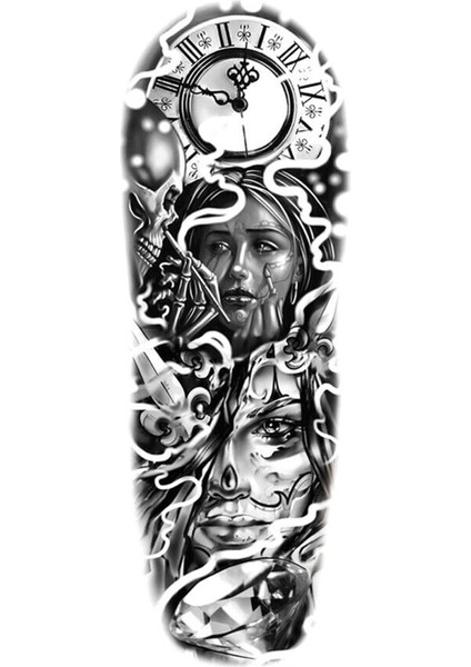 Kadın ve Elmas Kol Kaplama Geçici Dövme Tattoo fiyatları