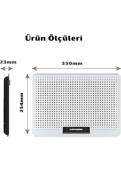 Alüminyum Icecrool 7 Kademeli Hız Ayarlı Ergonomik Stand Notebook Soğutucu