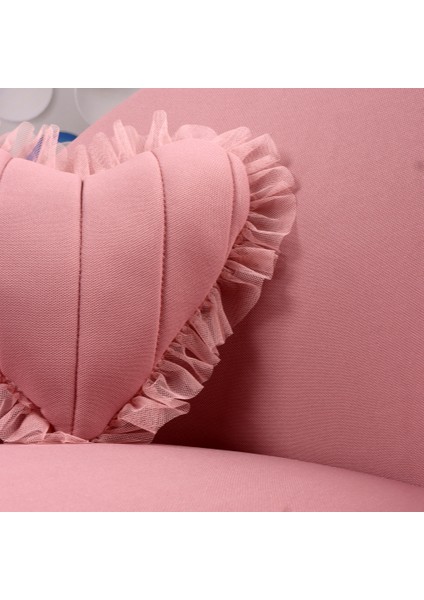 Liliya Krom Ayaklı Çalışma Koltuğu (Pembe Lakos Kumaş)