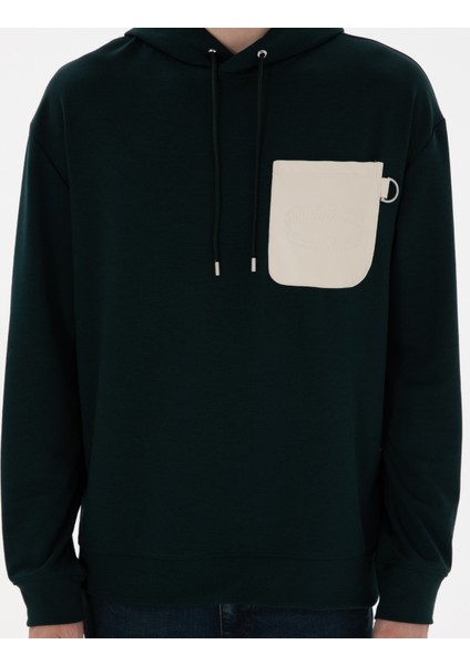 Erkek Zümrüt Comfort Fit Sweatshirt 50290615-VR055