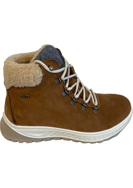 Kadın Bot 14541 17J Jacalu Letaher Upper And Ppu Sole Cognac