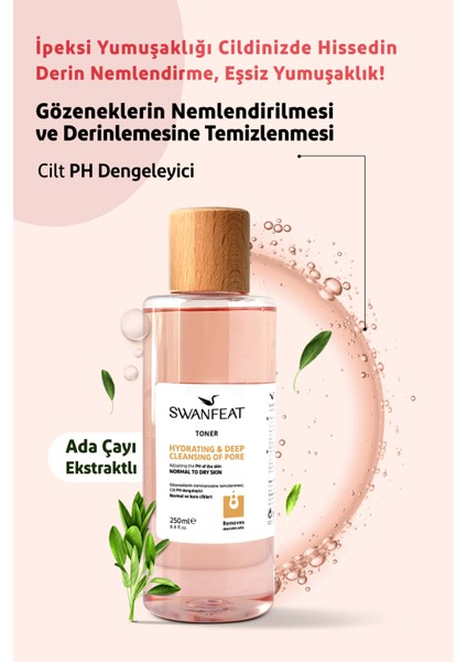 Adaçayı Ekstraktlı Aydınlatıcı Toner Cilt Ph Dengeleyici, Arındırıcı & Nemlendirici 250ML