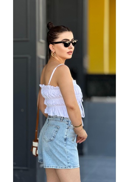 Beyaz Marka Model Büzgülü Bluz fırsatları