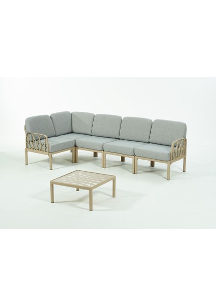 Garda Sofa Set L Köşe + Sehpa Gri Minderli