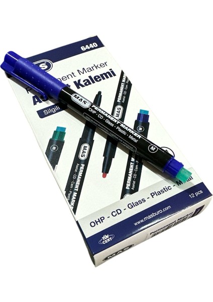 Permanent CD Kalemi (M) Mavi 12 Adet