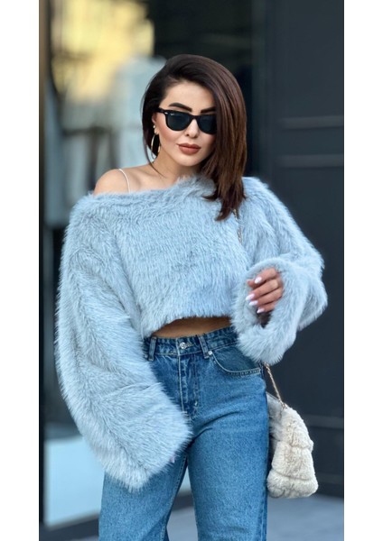 Marka Model Gri Crop Kürk indirimleri