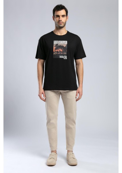 Faina Erkek O Yaka T-Shirt Siyah
