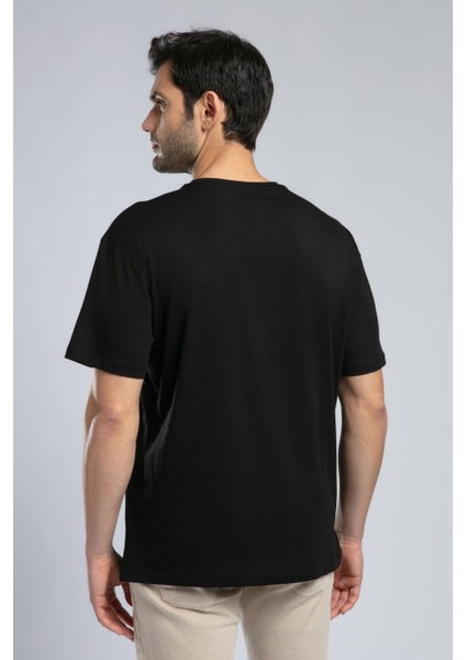 Faina Erkek O Yaka T-Shirt Siyah modelleri
