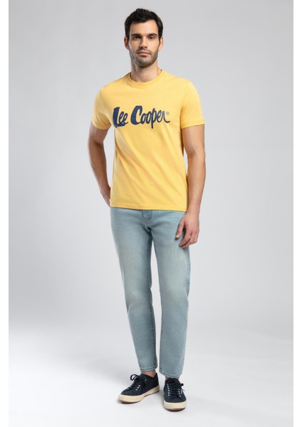 Londonlogo Erkek O Yaka T-Shirt Safran