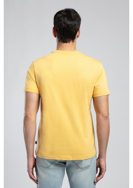 Londonlogo Erkek O Yaka T-Shirt Safran modelleri