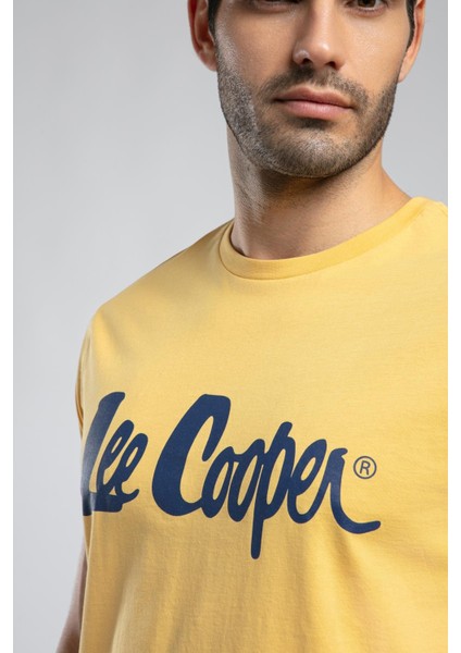 Londonlogo Erkek O Yaka T-Shirt Safran fırsatları