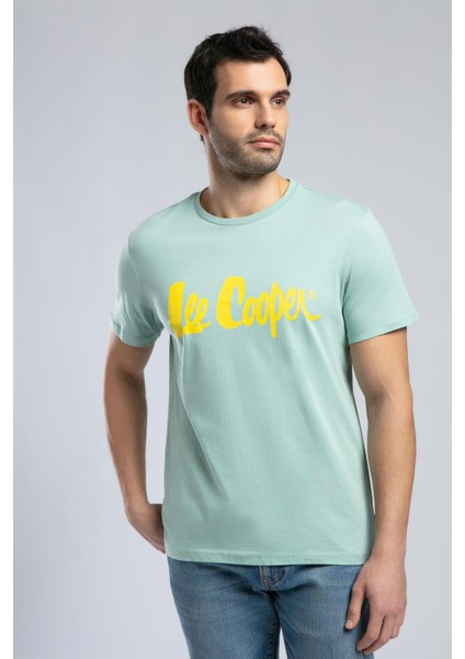 Londonlogo Erkek O Yaka T-Shirt Mint