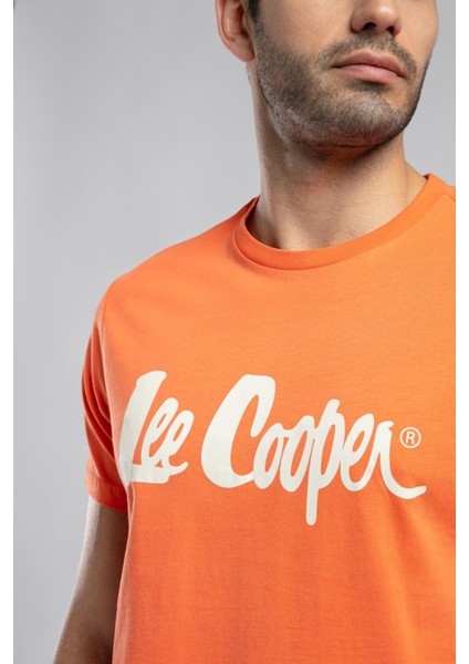 Londonlogo Erkek O Yaka T-Shirt Oranj fırsatları