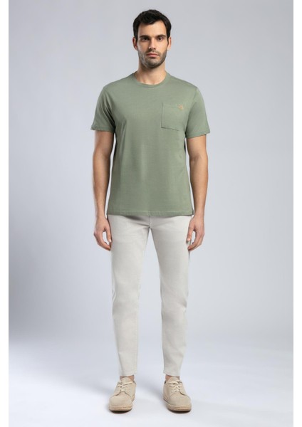 Vincent Erkek O Yaka T-Shirt Haki