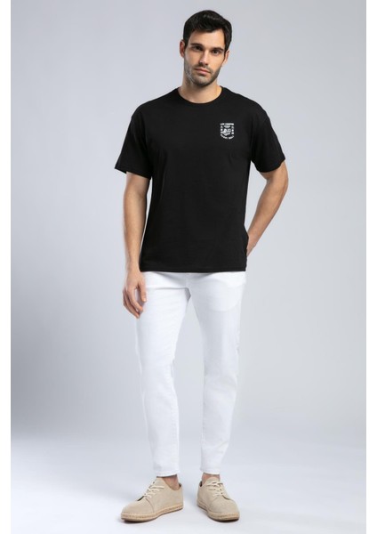 Kite Erkek O Yaka T-Shirt Siyah