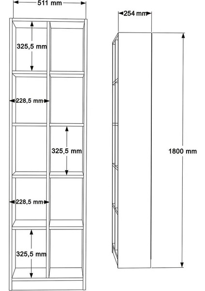 10 Raflı Beyaz Kitaplık modelleri