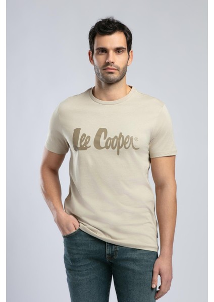 Londonlogo Erkek O Yaka T-Shirt Bej fiyatları