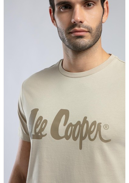 Londonlogo Erkek O Yaka T-Shirt Bej fırsatları