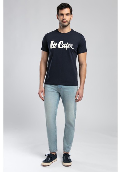 Londonlogo Erkek O Yaka T-Shirt Lacivert