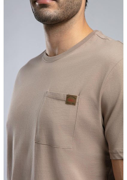 Vincent Erkek O Yaka T-Shirt Vizon fırsatları