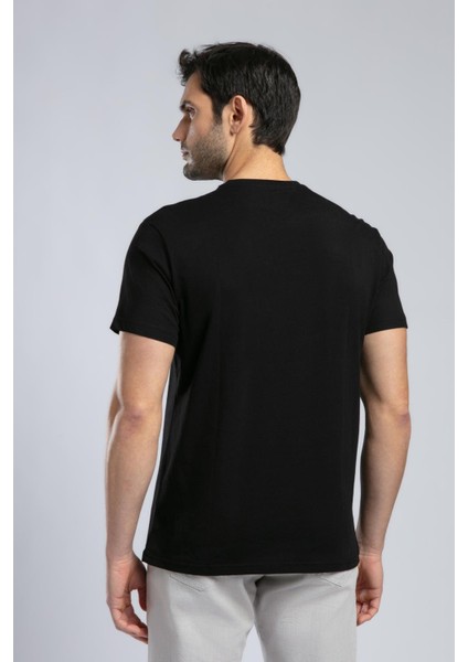 Vincent Erkek O Yaka T-Shirt Siyah modelleri