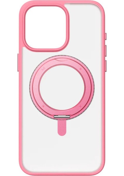 iPhone 15 Pro Roller Mag Safe Kılıf Açık Pembe
