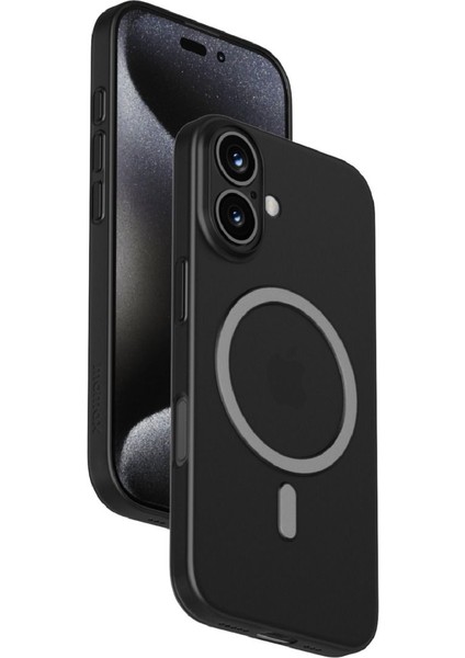 Lite Caseform Magnetic Case iPhone 16 Plus Transparent Black