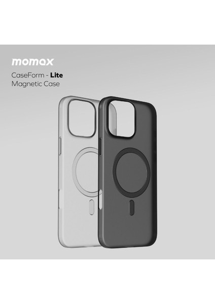 Lite Caseform Magnetic Case iPhone 16 Plus Transparent Black