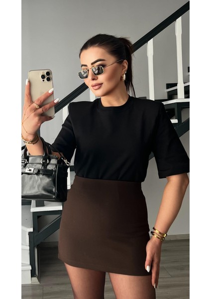 Siyah Premium Vatkalı Tişört