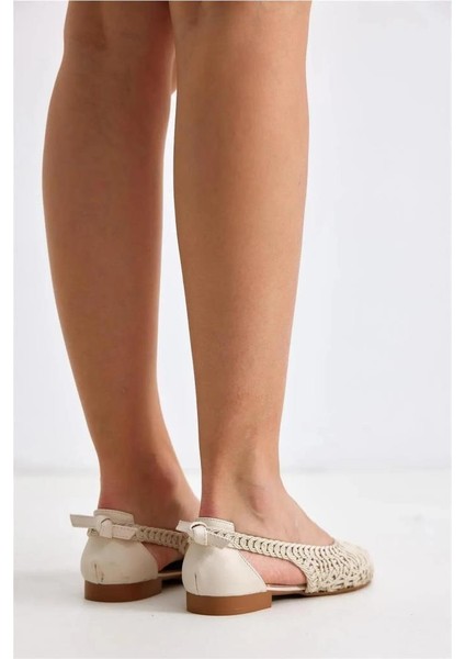 Sprs 02694 Günlük Kadın Hasırlı Babet Ayakkabı modelleri