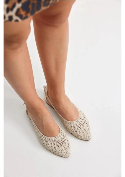 Sprs 02694 Günlük Kadın Hasırlı Babet Ayakkabı indirimleri