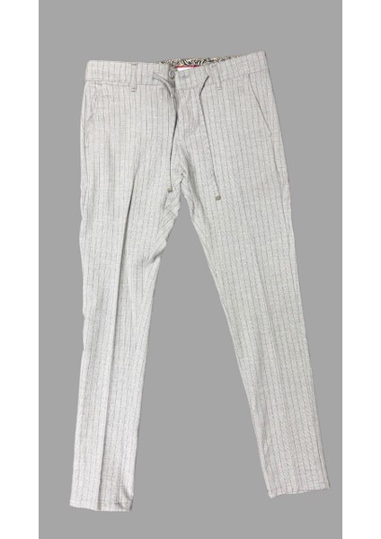 Çizgili Gofre Pantolon