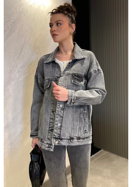 Kadın Oversize Jean Kot Ceket fiyatları