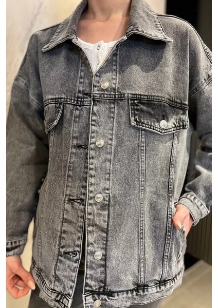 Kadın Oversize Jean Kot Ceket modelleri