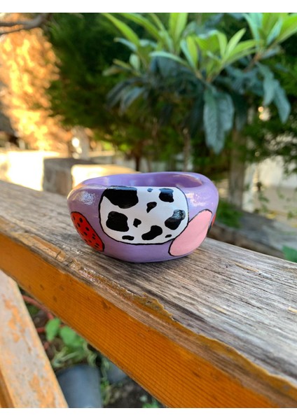 El Yapımı Seramik Mumluk Desenli Boho Tasarım Dekoratif Kase