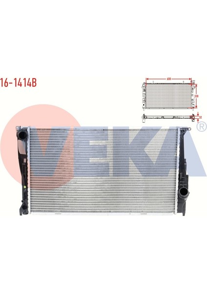 VEKA-16-1414B - Su Radyatoru Brazıng Bmw 3 Serısı (E90) 320 D A-T/m-T Ac+/- 2005-2011