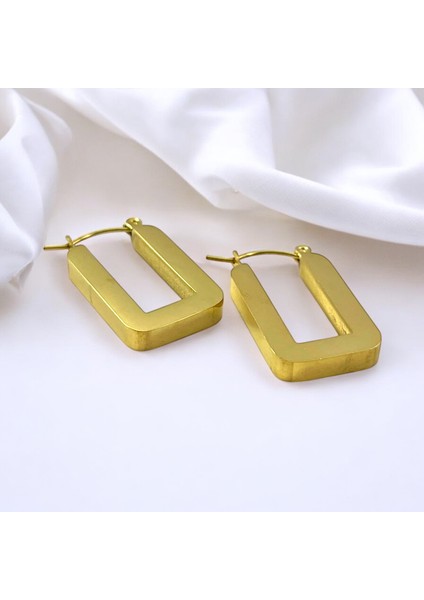 Gold Tarz Çelik Küpe