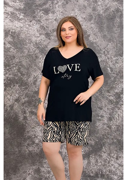 Büyük Beden Şort Pijama Takımı